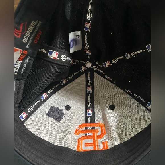 Team MLB OCSports San Francisco Giants Black & Orange Embroidered Fitted Cap - Picture 10 of 11